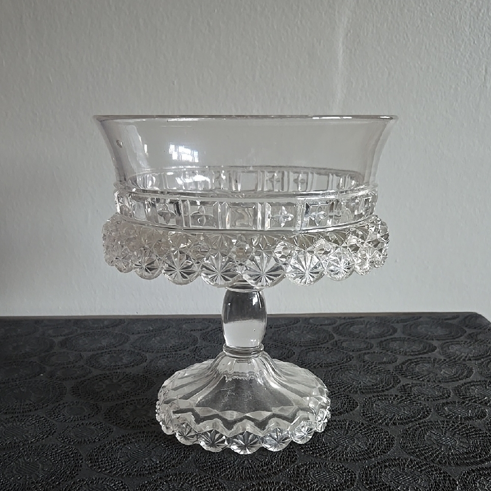Shop Closing Circa 1898 Dalzell, Gilmore andLeighton glass compote pedestal bowl